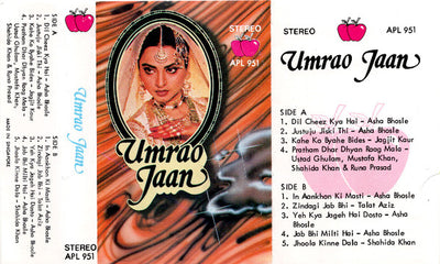Asha Bhosle, Jagjit Kaur, Ghulam Mustafa Khan, Runa Prasad, Shahida Khan, Talat Aziz : Umrao Jaan (Cass, Album, Comp, Unofficial)