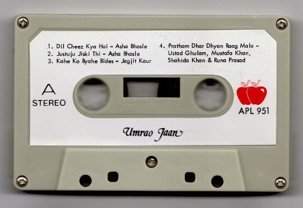 Asha Bhosle, Jagjit Kaur, Ghulam Mustafa Khan, Runa Prasad, Shahida Khan, Talat Aziz : Umrao Jaan (Cass, Album, Comp, Unofficial)