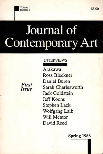 Journal of Contemporary Art : Vol. 1 No. 1