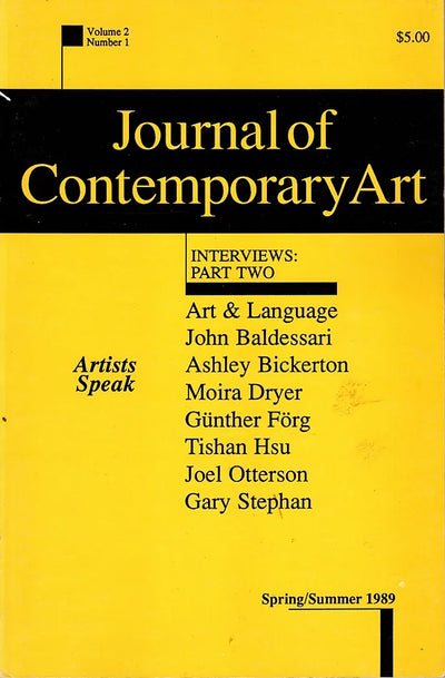 Journal of Contemporary Art : Vol. 2 No.1