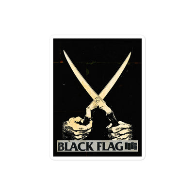 Black Flag Shears Collage Sticker