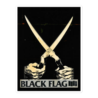 Black Flag Shears Collage Sticker