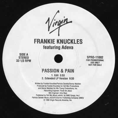 Frankie Knuckles featuring Adeva ‎– Passion & Pain (VG/GEN)