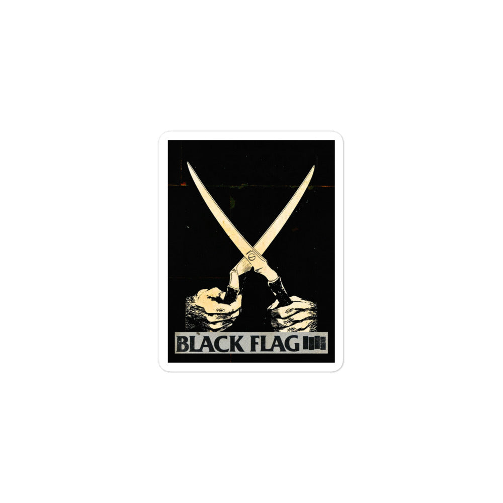 Black Flag Shears Collage Sticker