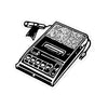 Vintage Tape Recorder Design Sticker